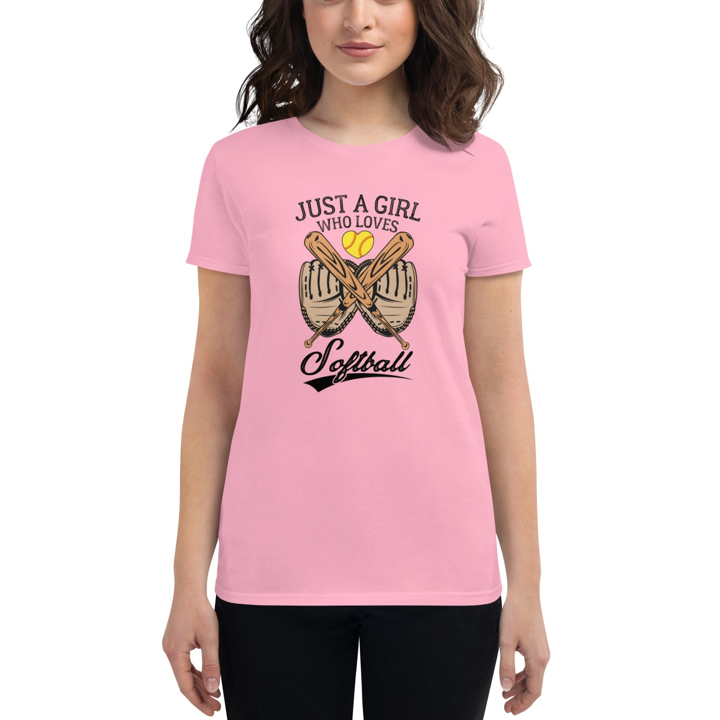 Just a girl who LOVES softball Women's short sleeve t-shirt