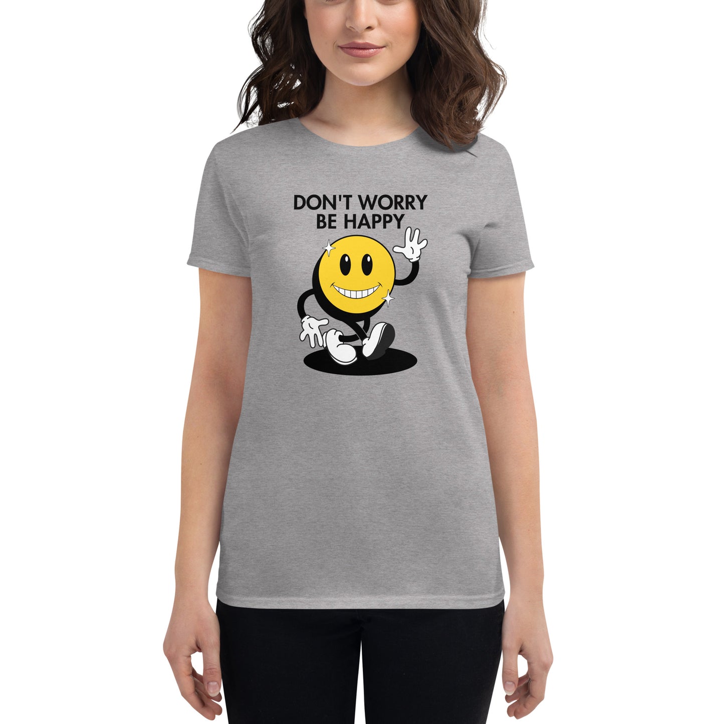 Don't Worry Be Happy Smiley Women's short sleeve t-shirt