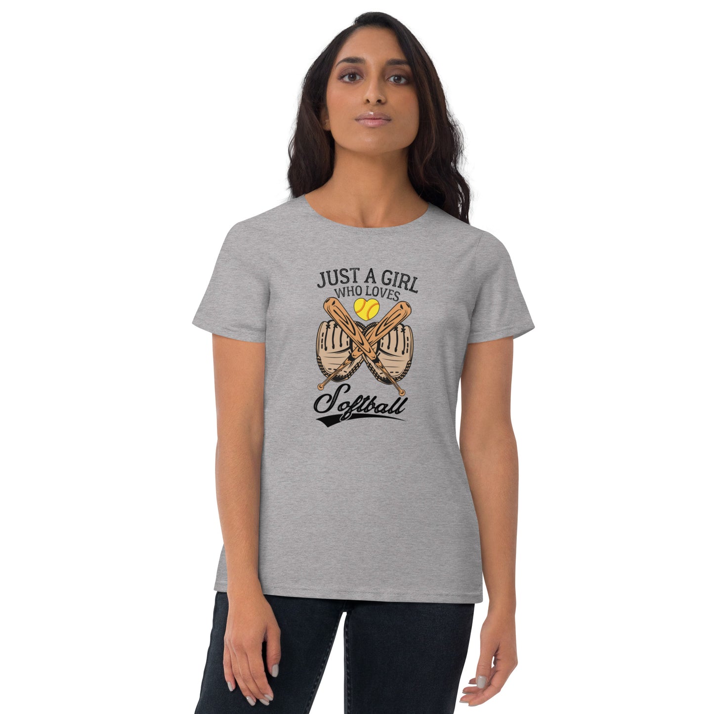 Just a girl who LOVES softball Women's short sleeve t-shirt