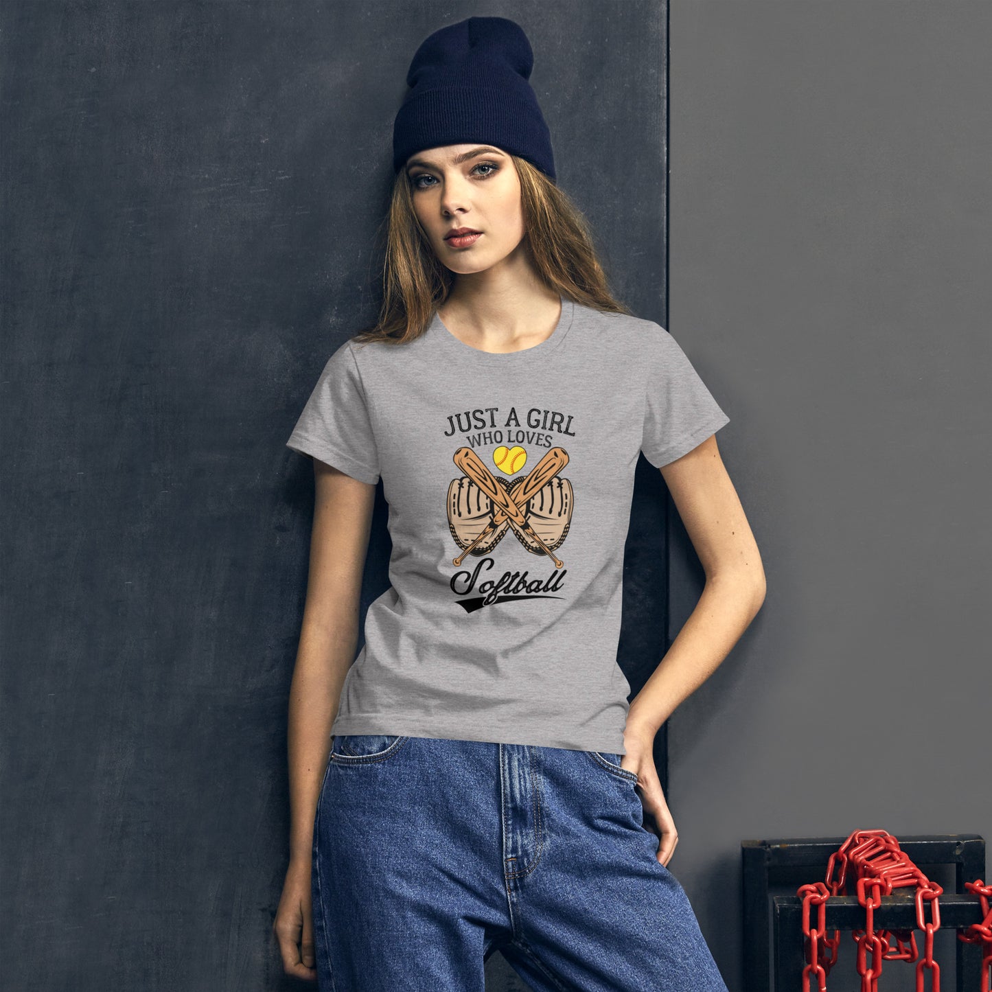 Just a girl who LOVES softball Women's short sleeve t-shirt