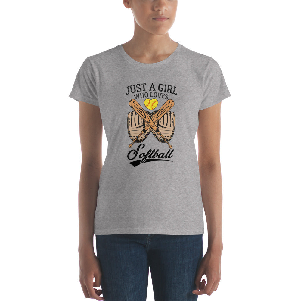 Just a girl who LOVES softball Women's short sleeve t-shirt