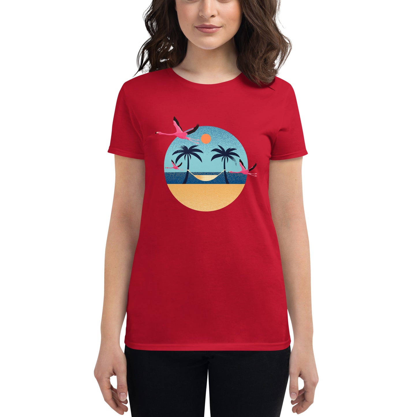 Flamingo Beach Women's short sleeve t-shirt