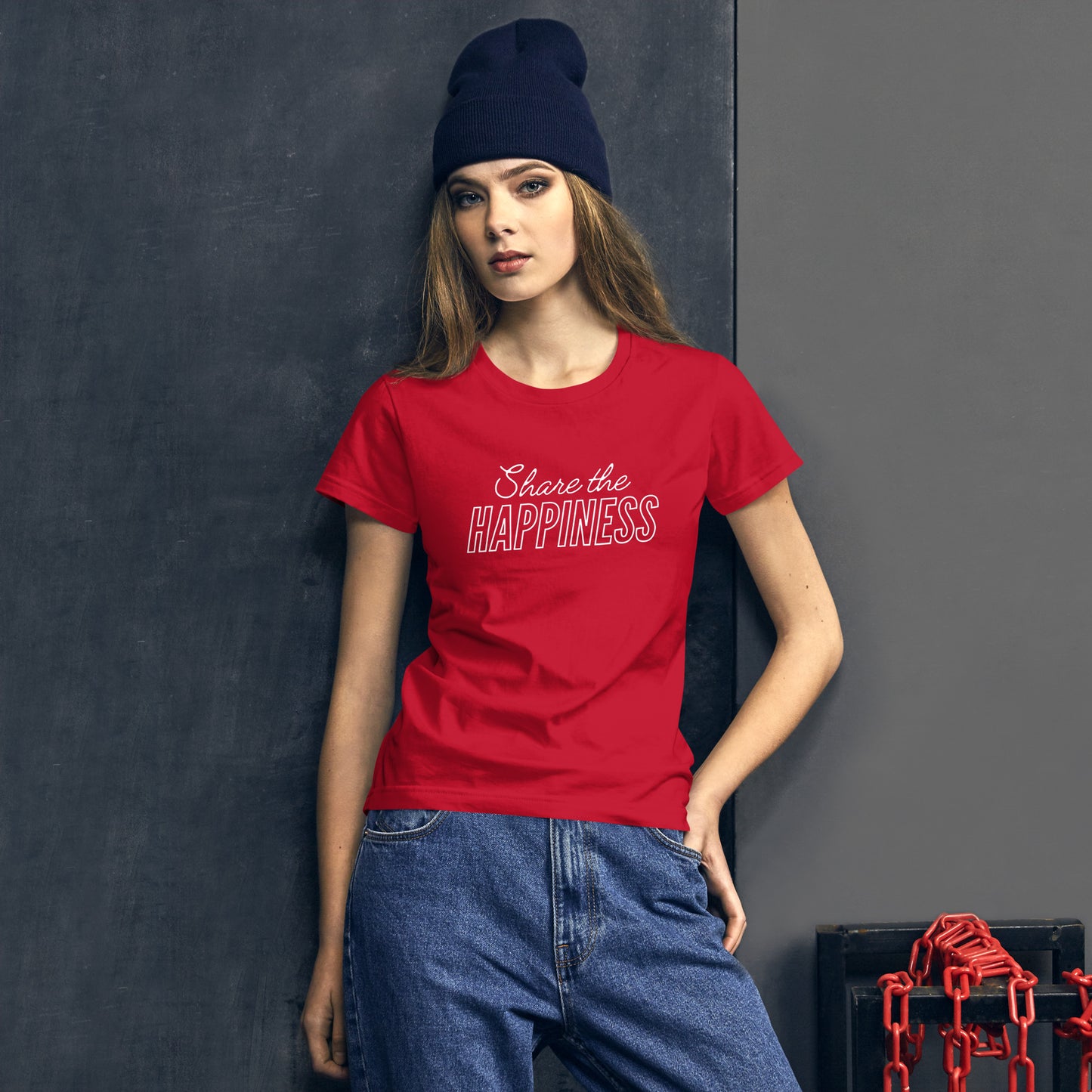 Share the HAPPINESS Women's short sleeve t-shirt
