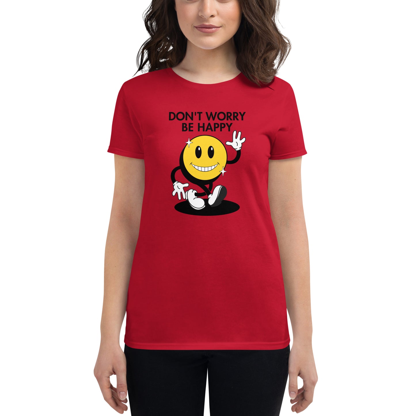 Don't Worry Be Happy Smiley Women's short sleeve t-shirt