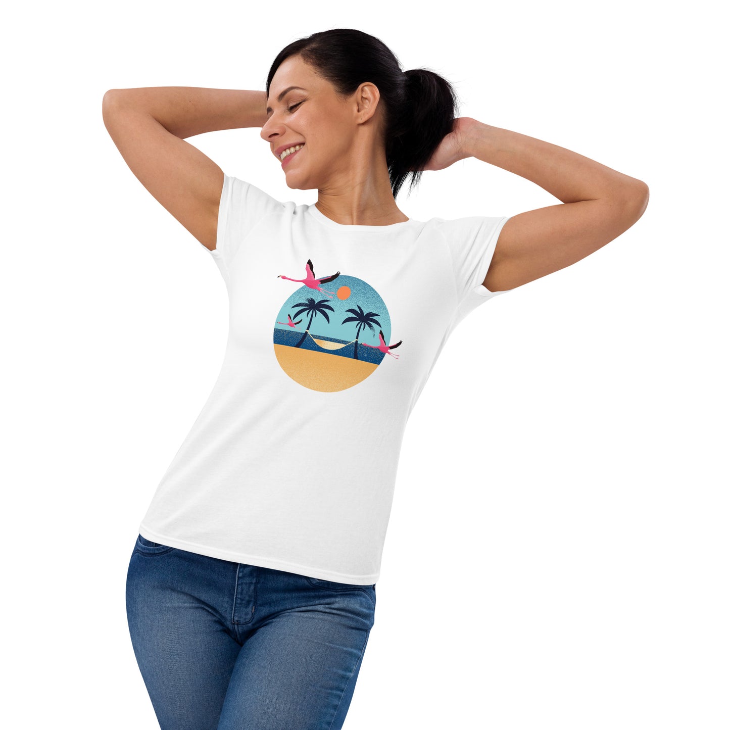 Flamingo Beach Women's short sleeve t-shirt