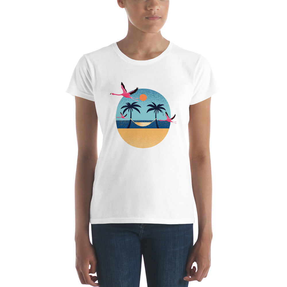 Flamingo Beach Women's short sleeve t-shirt