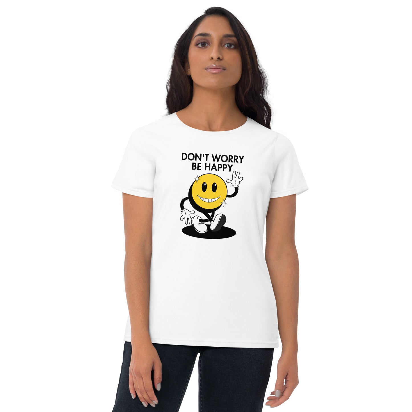 Don't Worry Be Happy Smiley Women's short sleeve t-shirt