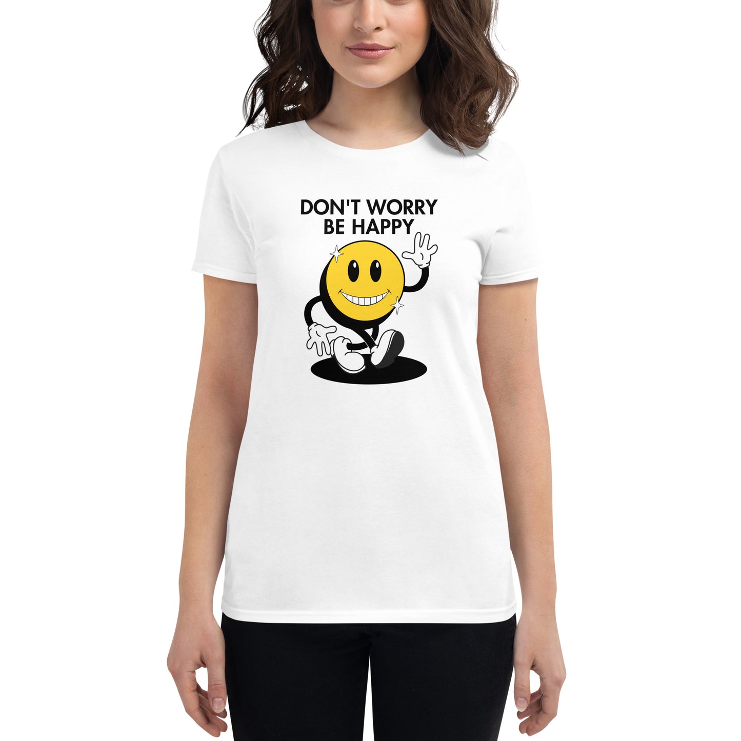 Don't Worry Be Happy Smiley Women's short sleeve t-shirt