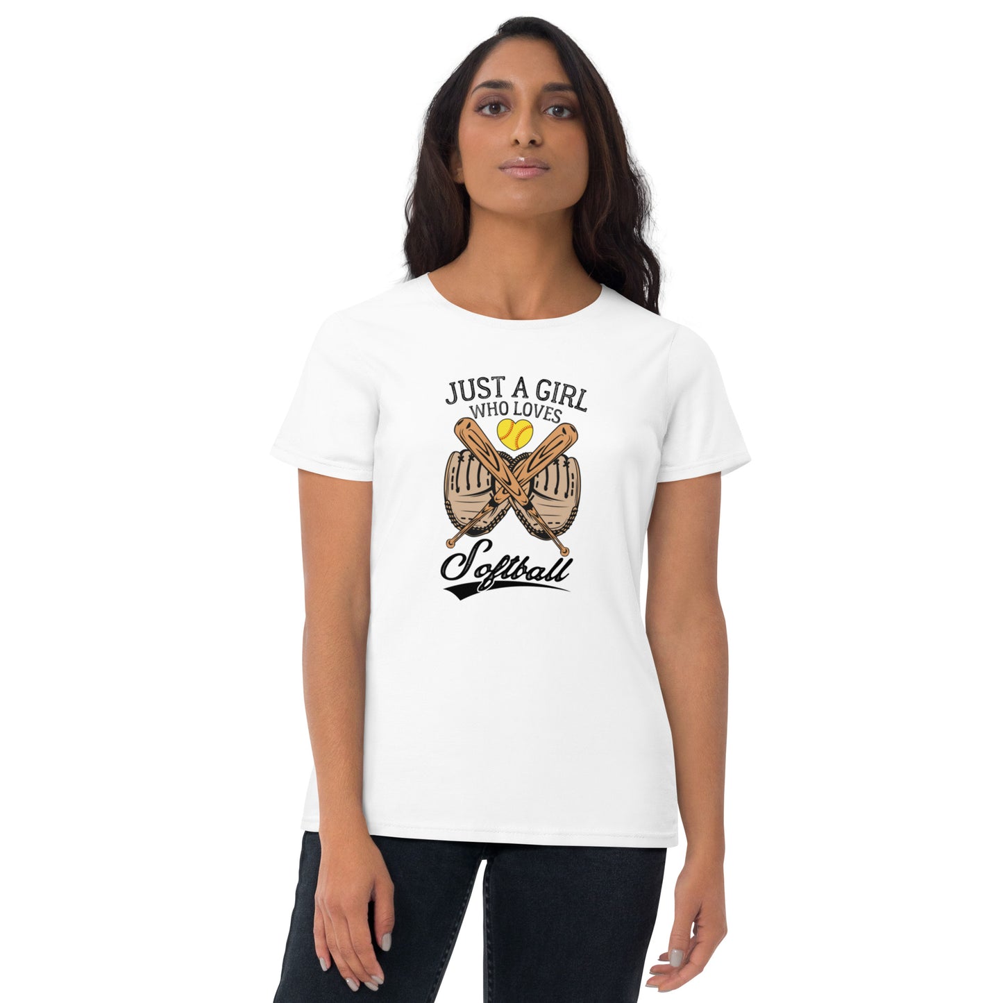 Just a girl who LOVES softball Women's short sleeve t-shirt