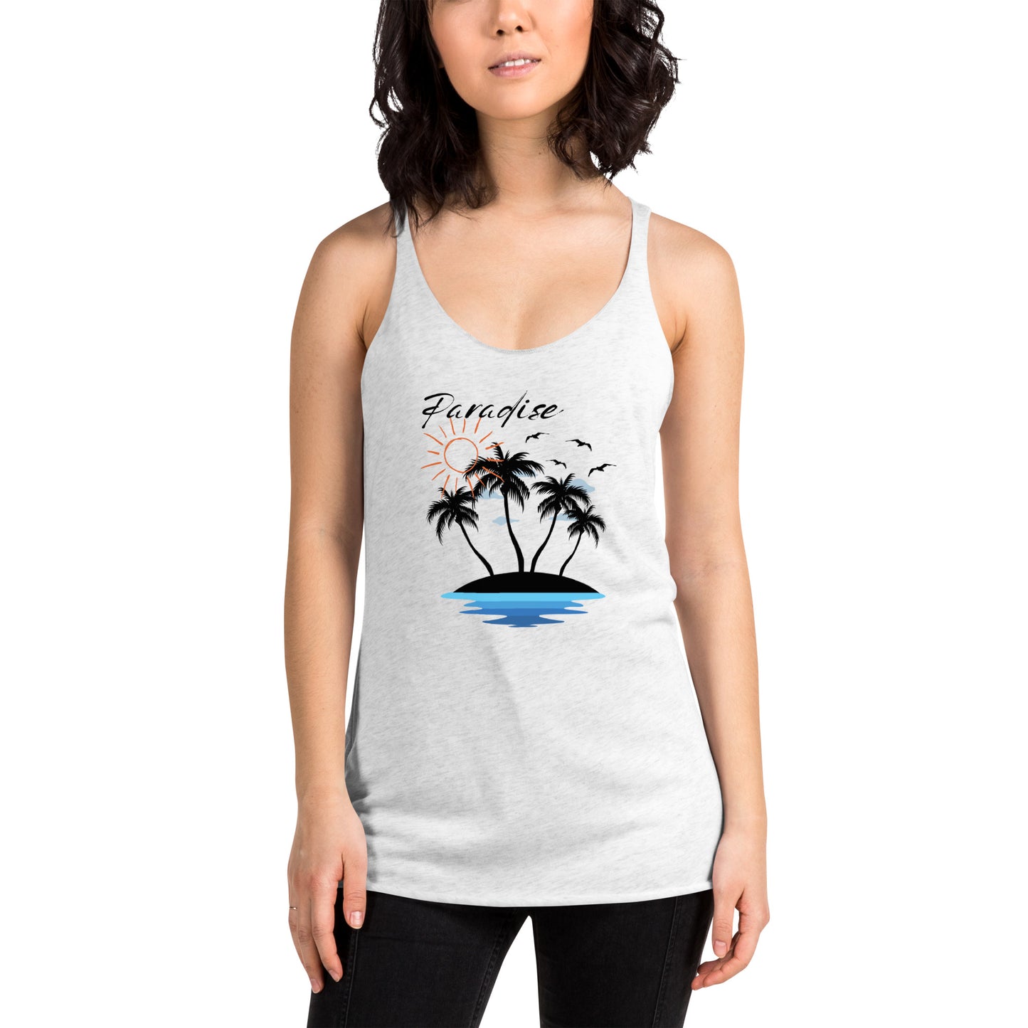 Paradise Beach Awaits Women's Racerback Tank