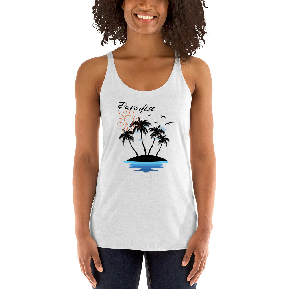 Paradise Beach Awaits Women's Racerback Tank