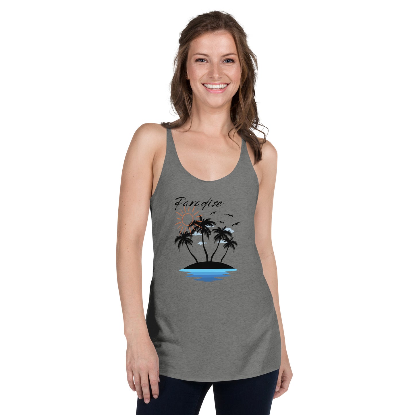 Paradise Beach Awaits Women's Racerback Tank