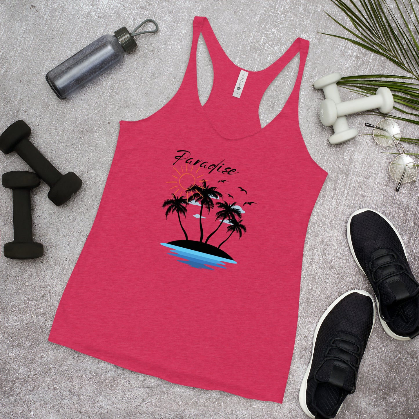 Paradise Beach Awaits Women's Racerback Tank