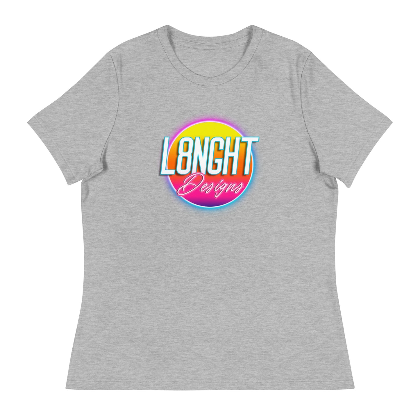L8NGHT 3D neon logo Women's Relaxed T-Shirt