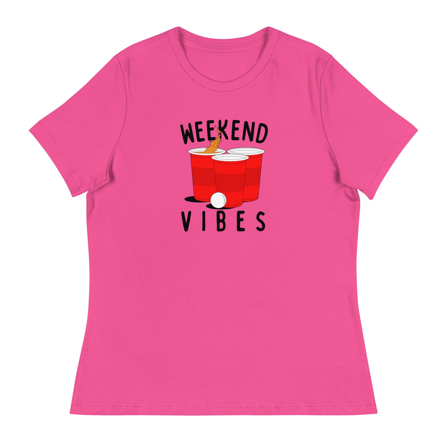 Weekend Vibes Beer Pong Women's Relaxed T-Shirt
