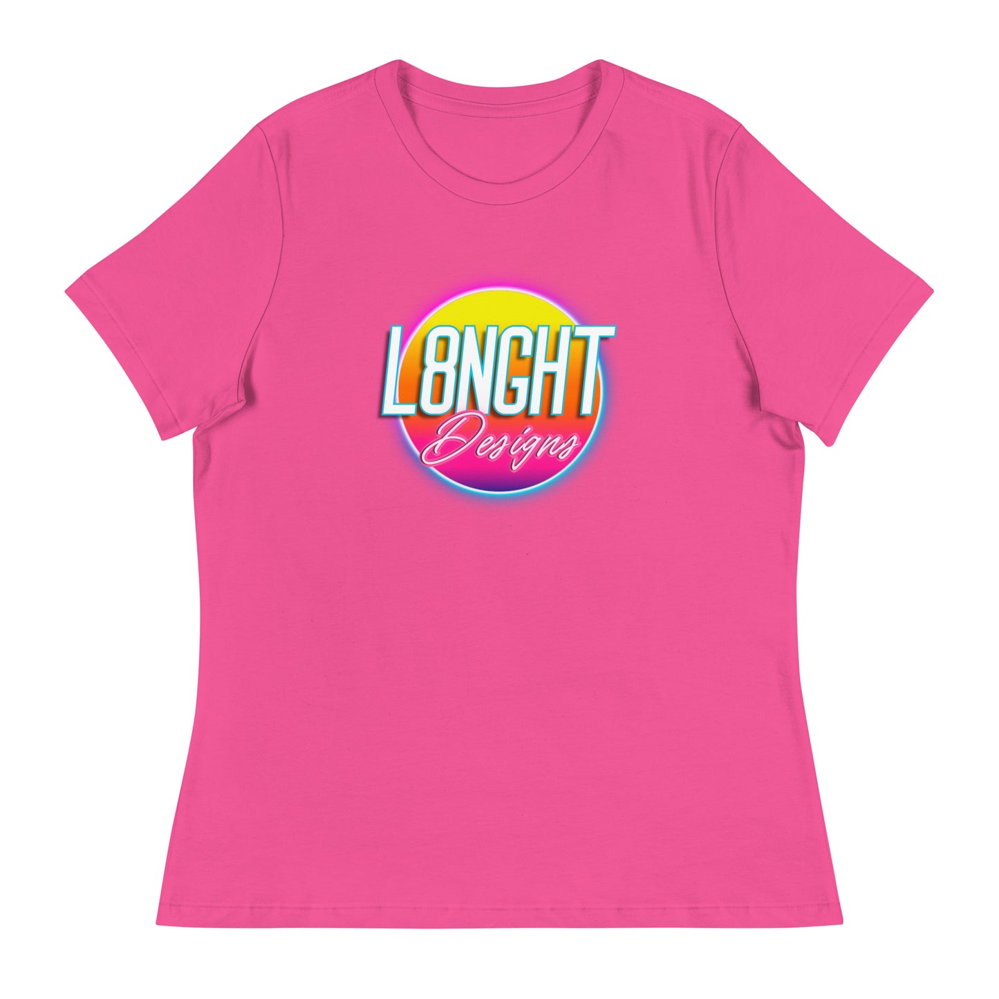 L8NGHT 3D neon logo Women's Relaxed T-Shirt