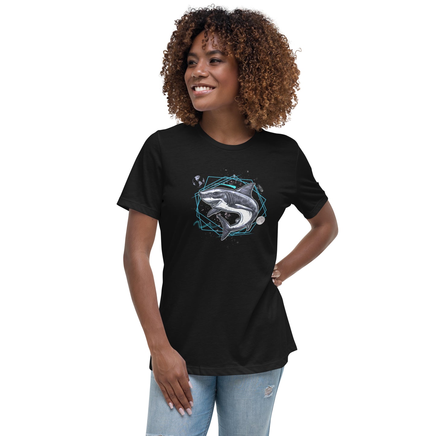 Underwater Galaxy Shark Women's Relaxed T-Shirt