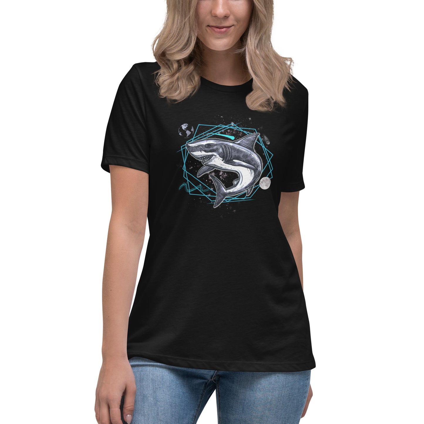 Underwater Galaxy Shark Women's Relaxed T-Shirt
