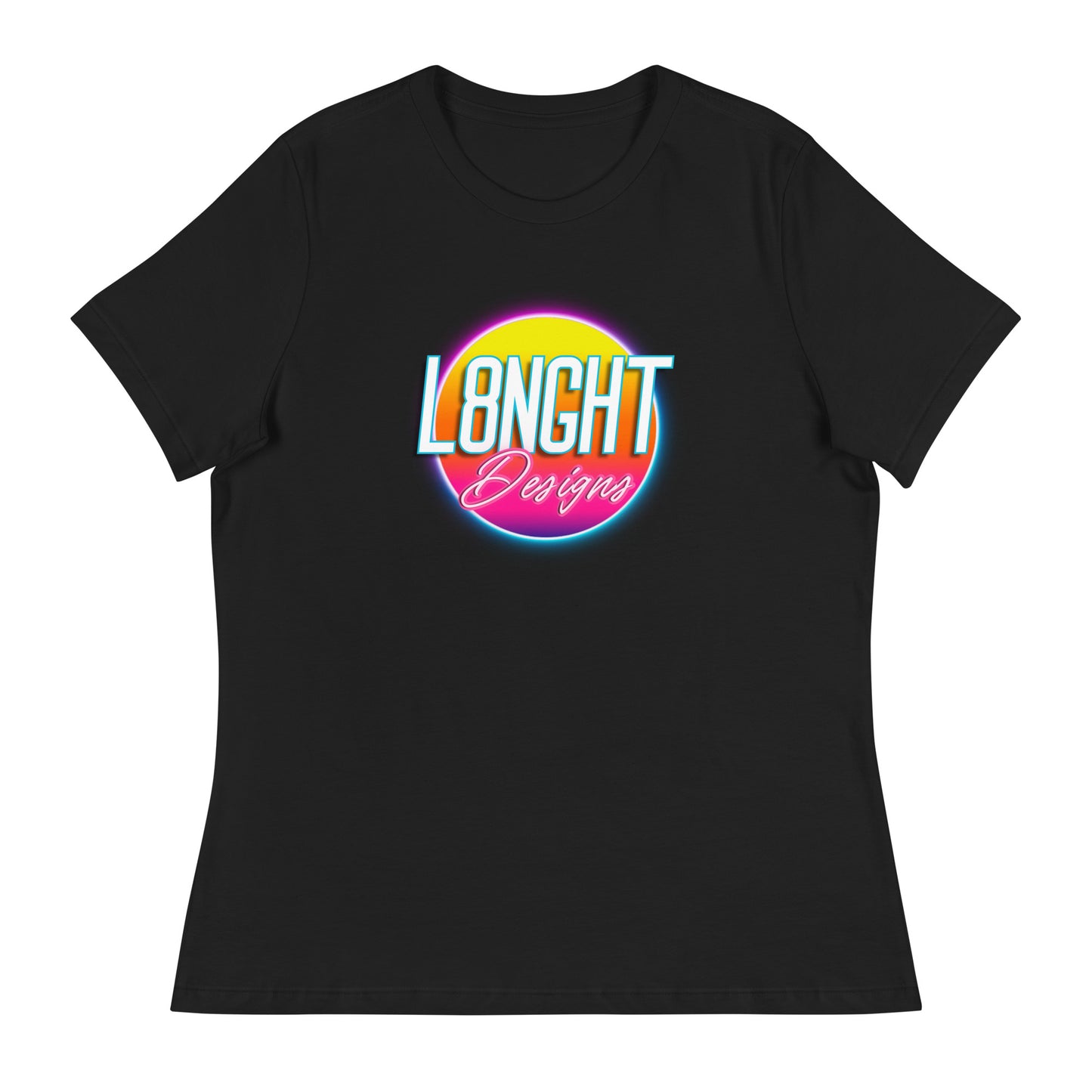 L8NGHT 3D neon logo Women's Relaxed T-Shirt