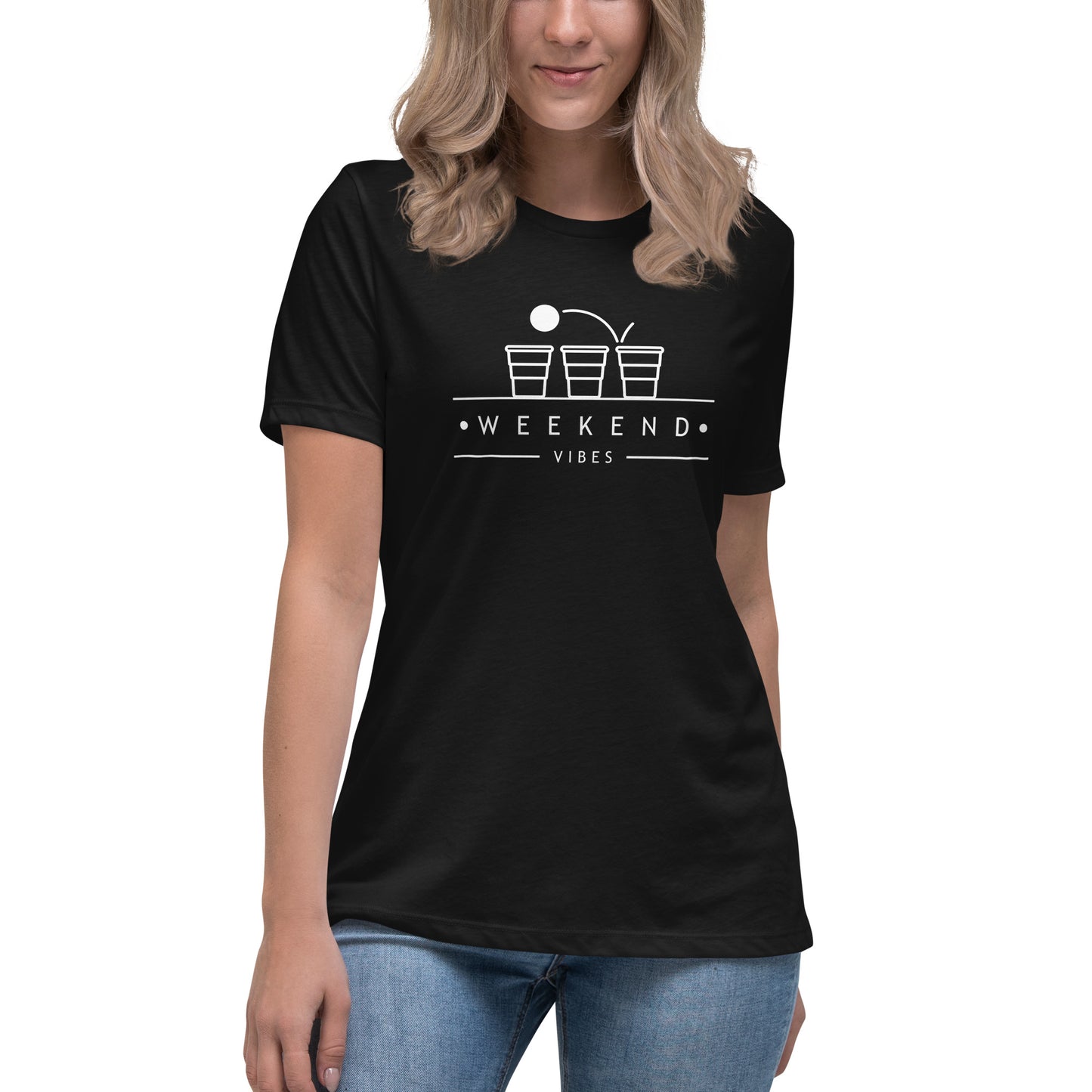 Weekend Vibes Beer Pong Women's Relaxed T-Shirt