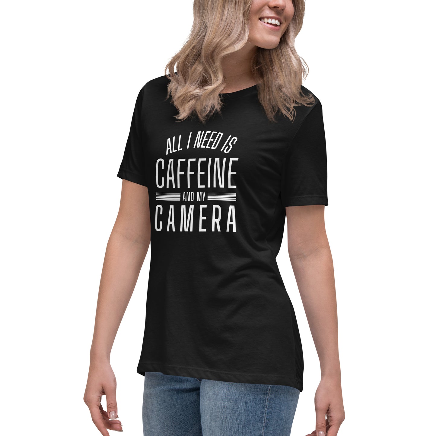 Caffeine and my Camera Women's Relaxed T-Shirt