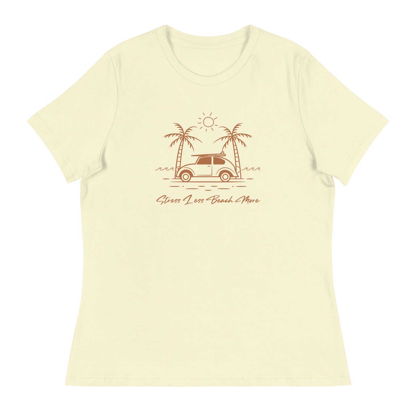 Stress Less Beach More Women's Relaxed T-Shirt