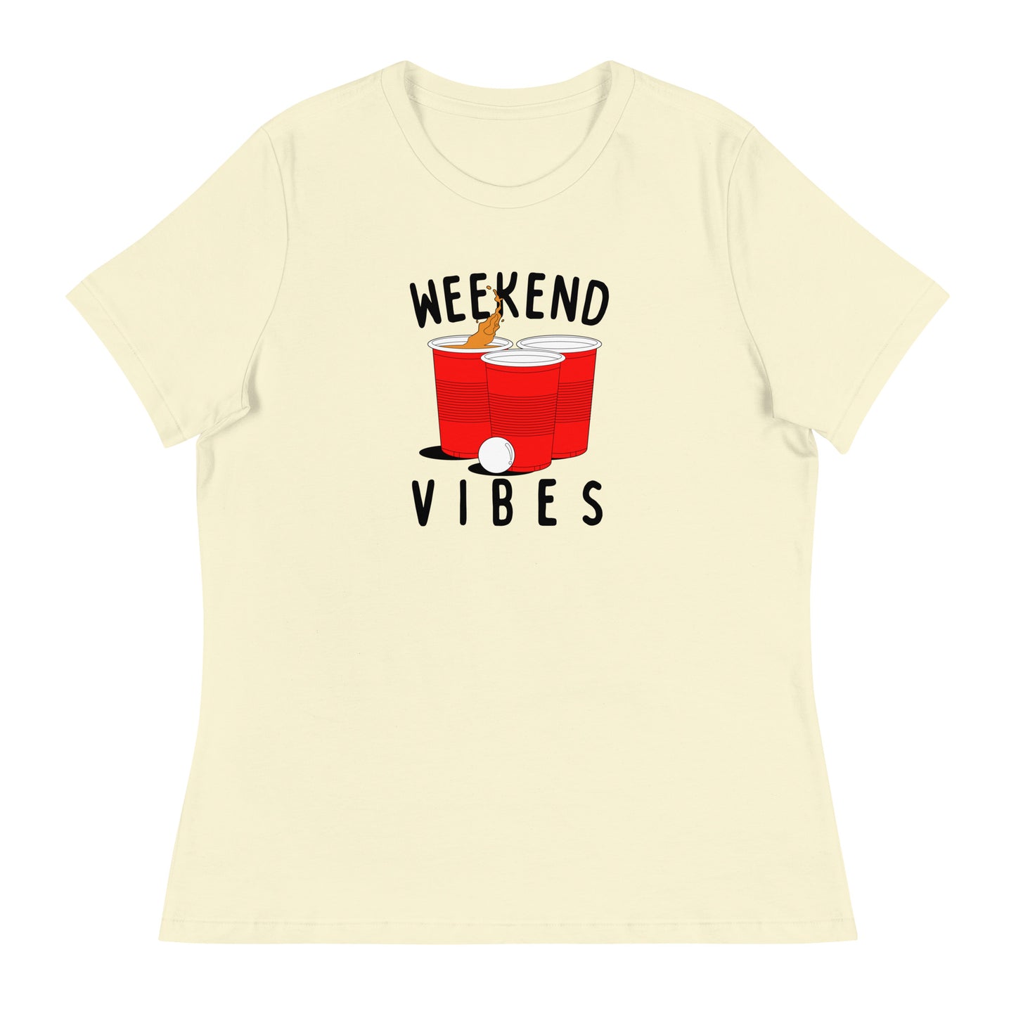 Weekend Vibes Beer Pong Women's Relaxed T-Shirt