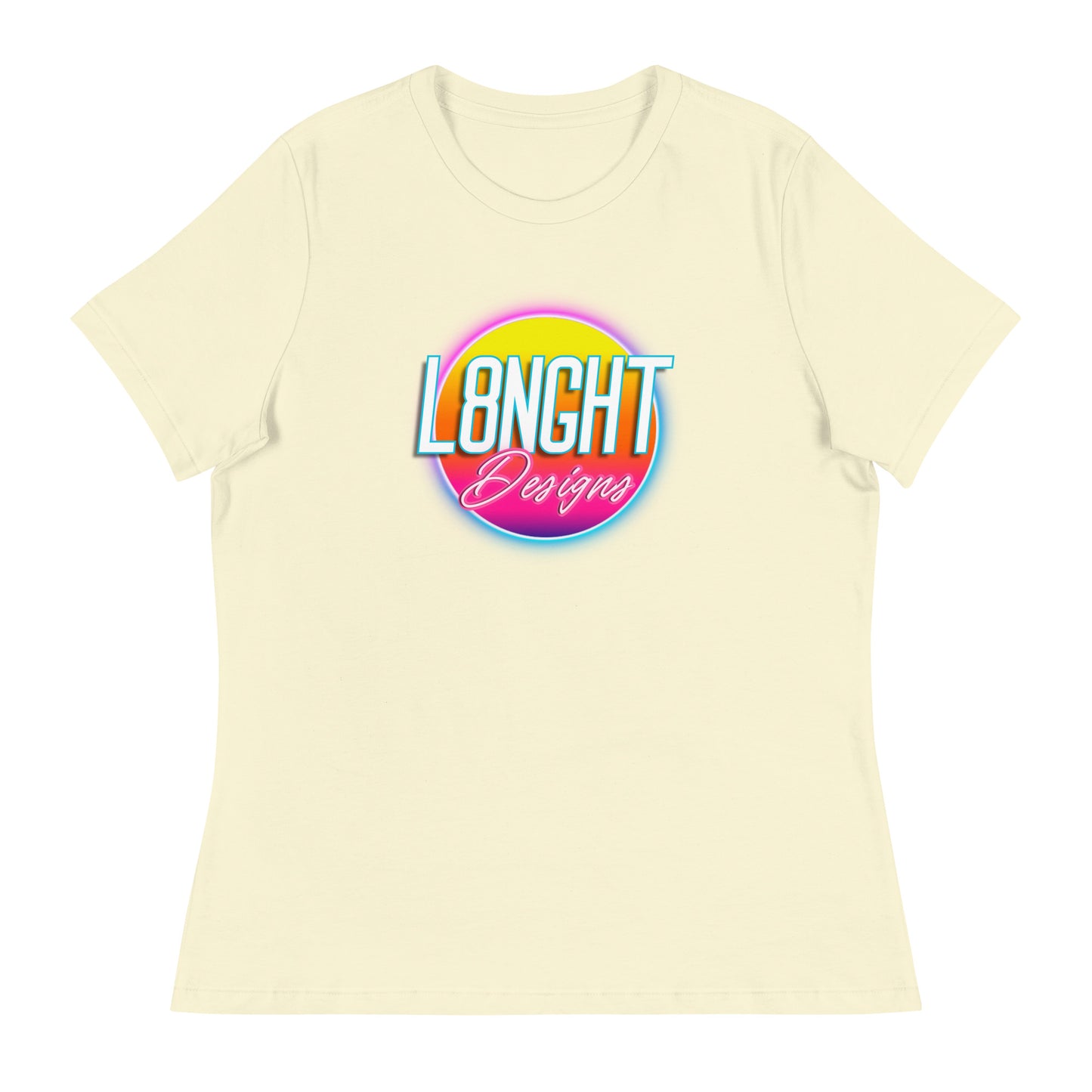 L8NGHT 3D neon logo Women's Relaxed T-Shirt