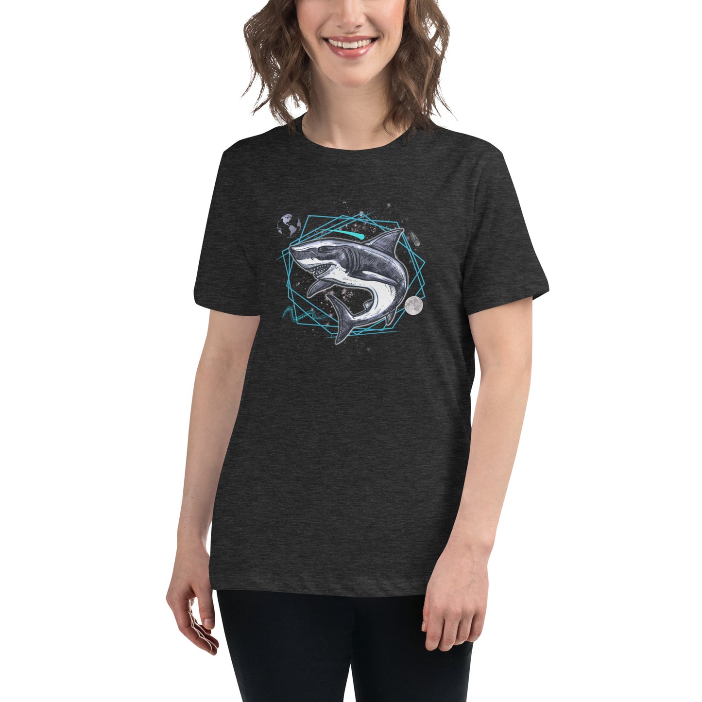 Underwater Galaxy Shark Women's Relaxed T-Shirt