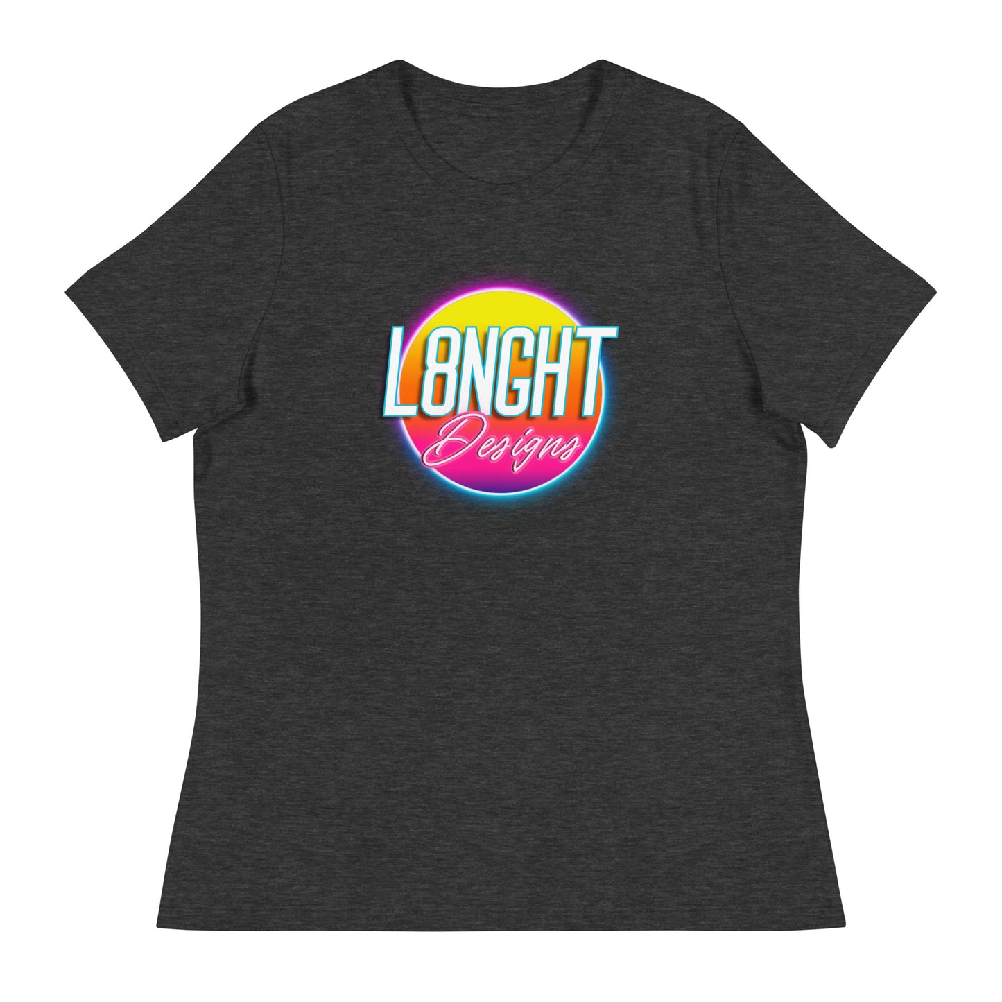 L8NGHT 3D neon logo Women's Relaxed T-Shirt