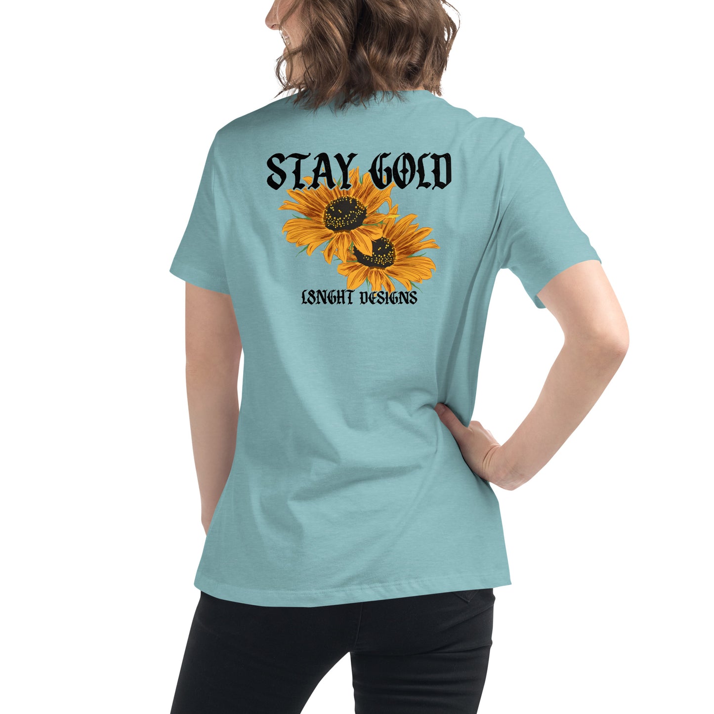 Stay Gold Sunflowers Women's Relaxed T-Shirt