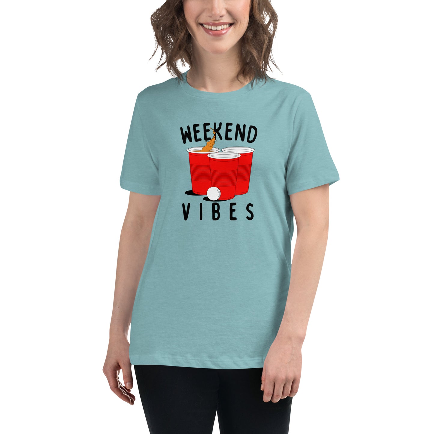 Weekend Vibes Beer Pong Women's Relaxed T-Shirt