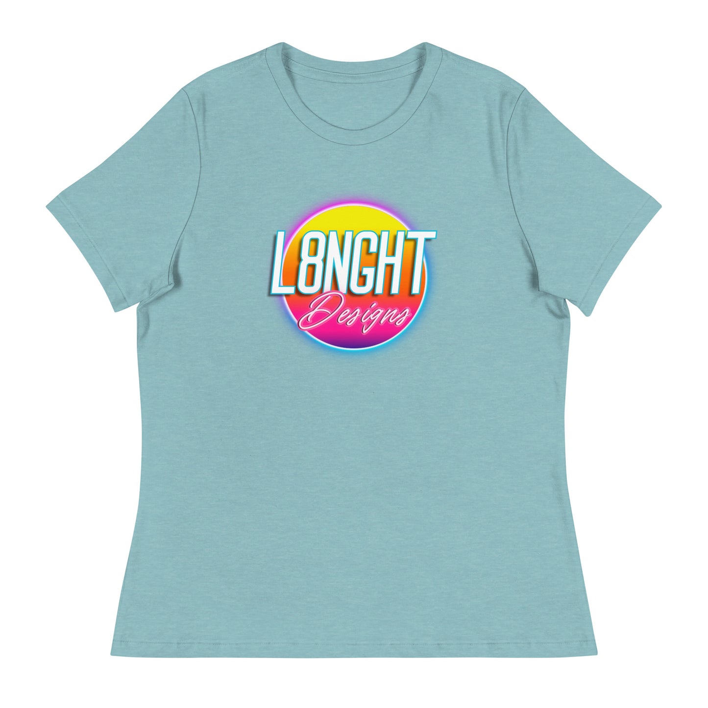 L8NGHT 3D neon logo Women's Relaxed T-Shirt