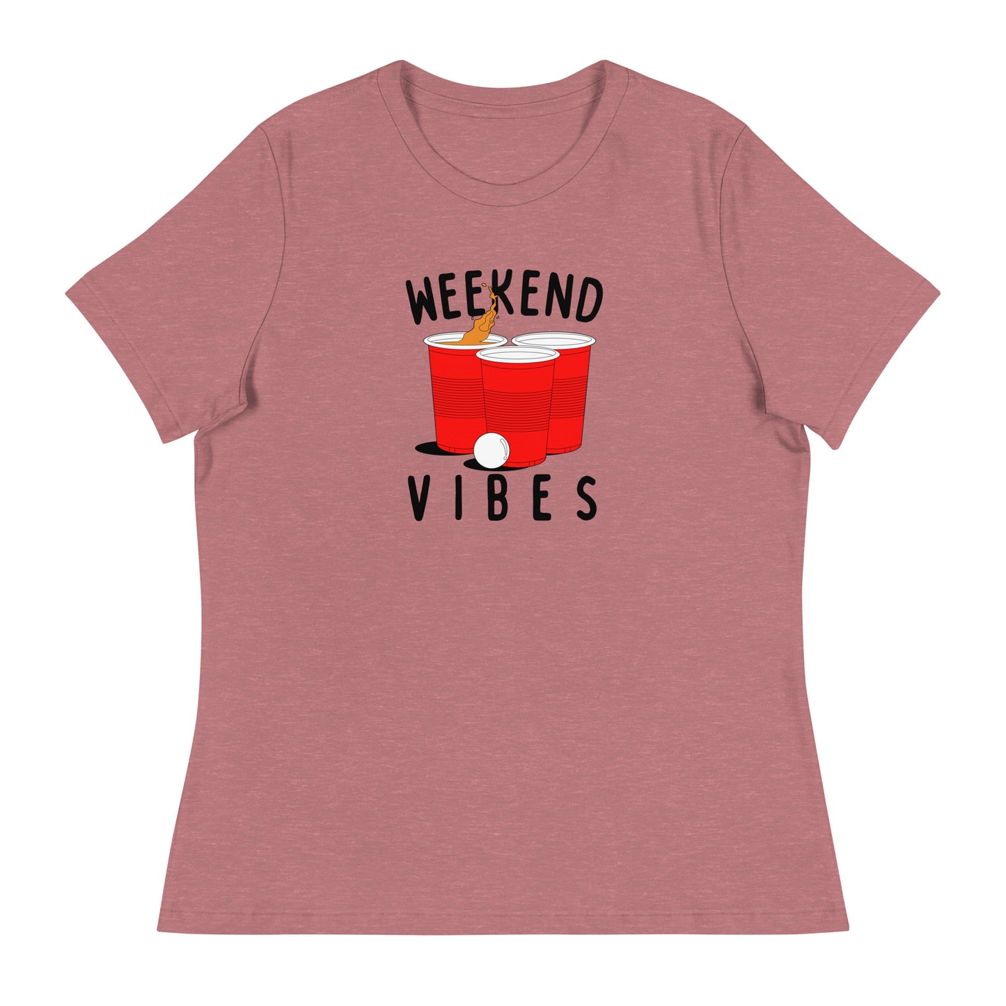 Weekend Vibes Beer Pong Women's Relaxed T-Shirt