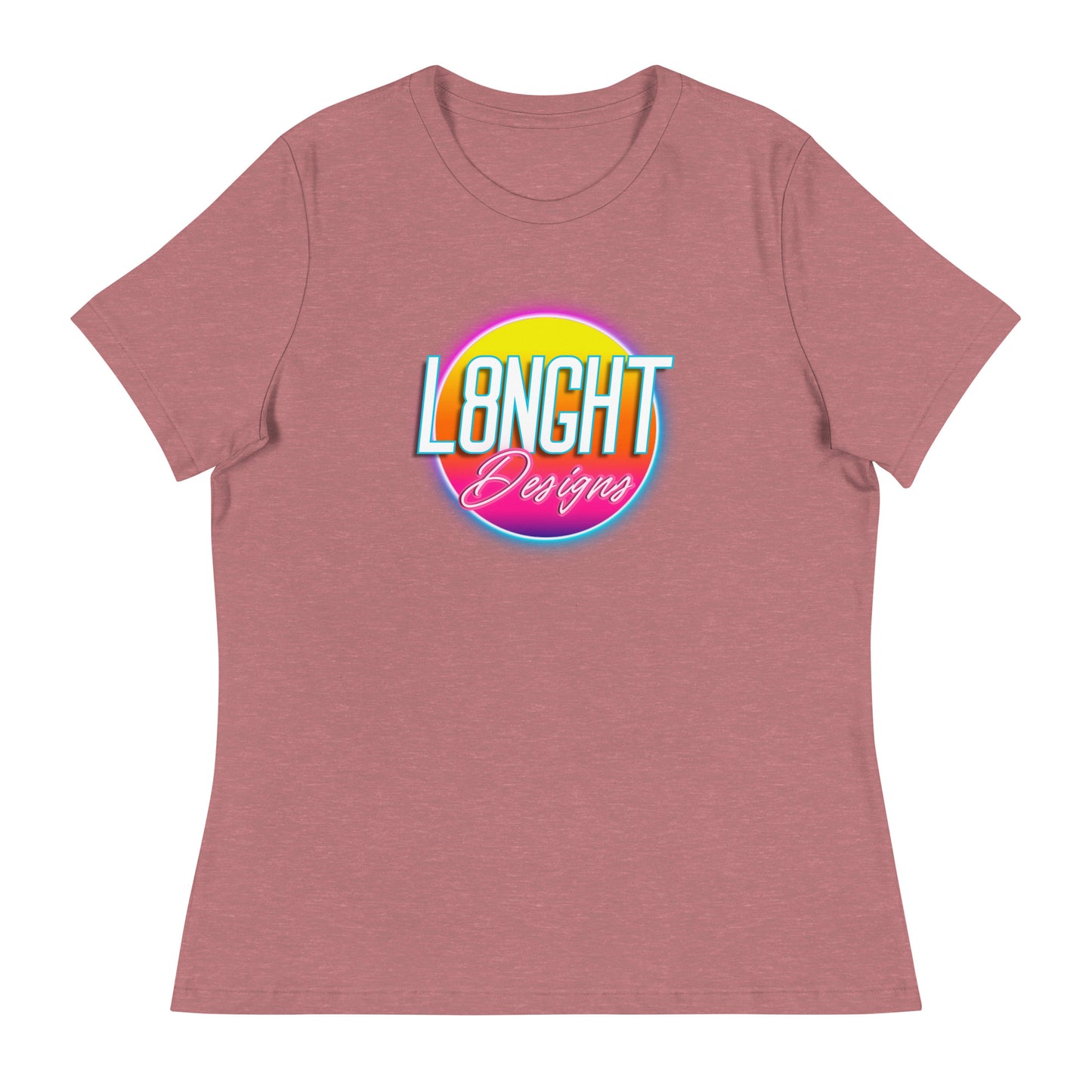 L8NGHT 3D neon logo Women's Relaxed T-Shirt