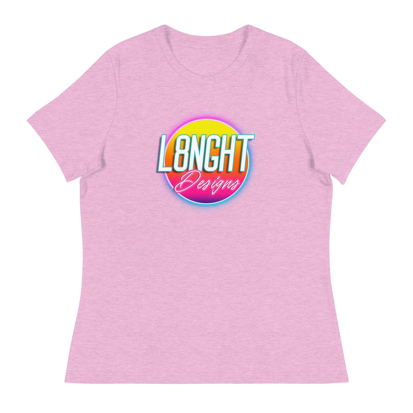 L8NGHT 3D neon logo Women's Relaxed T-Shirt