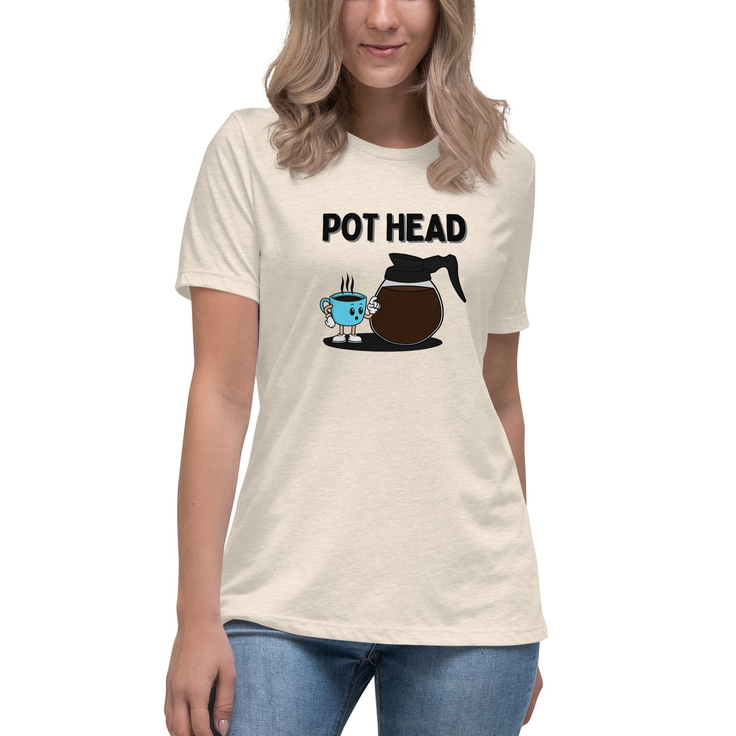 Coffee Pot Head Women's Relaxed T-Shirt