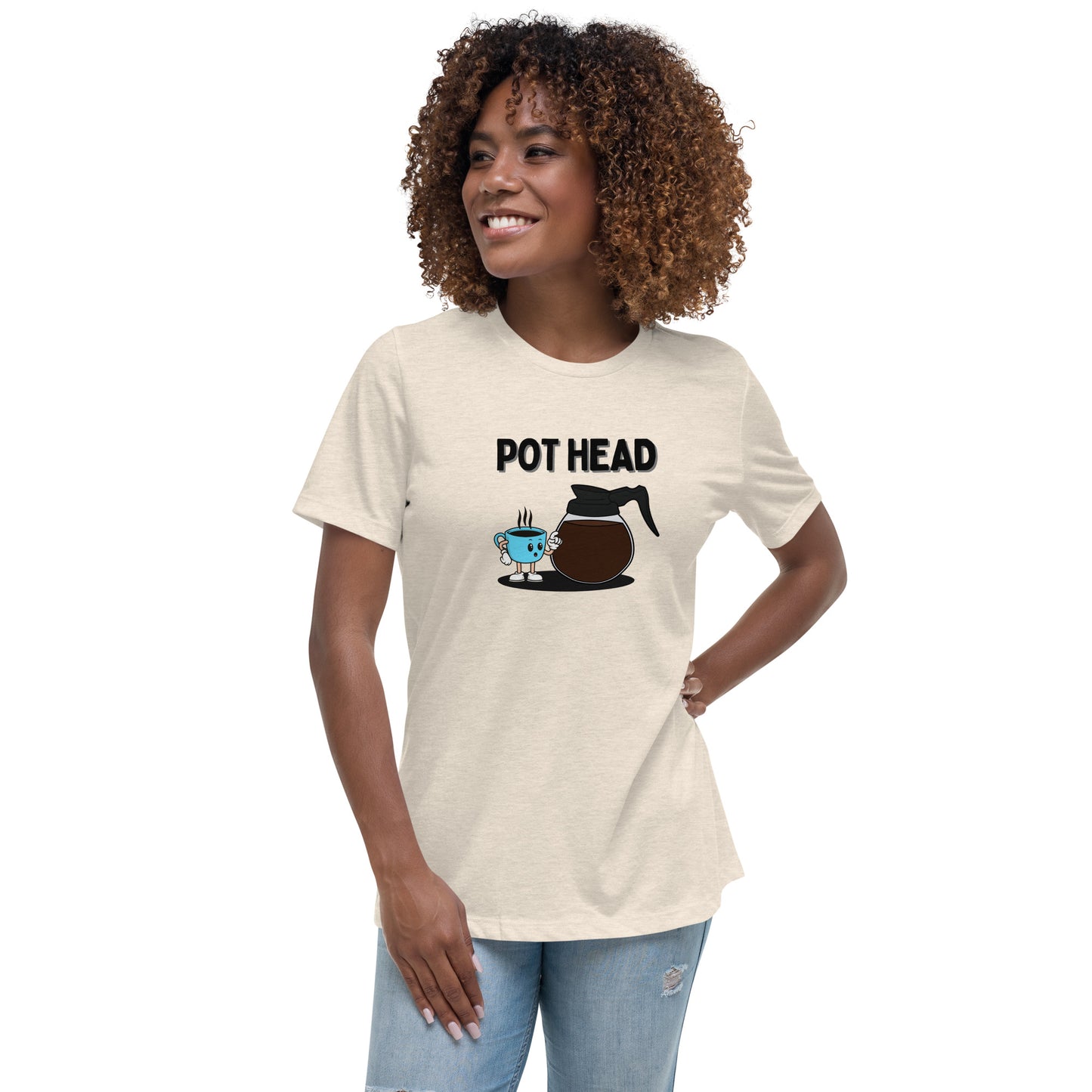 Coffee Pot Head Women's Relaxed T-Shirt