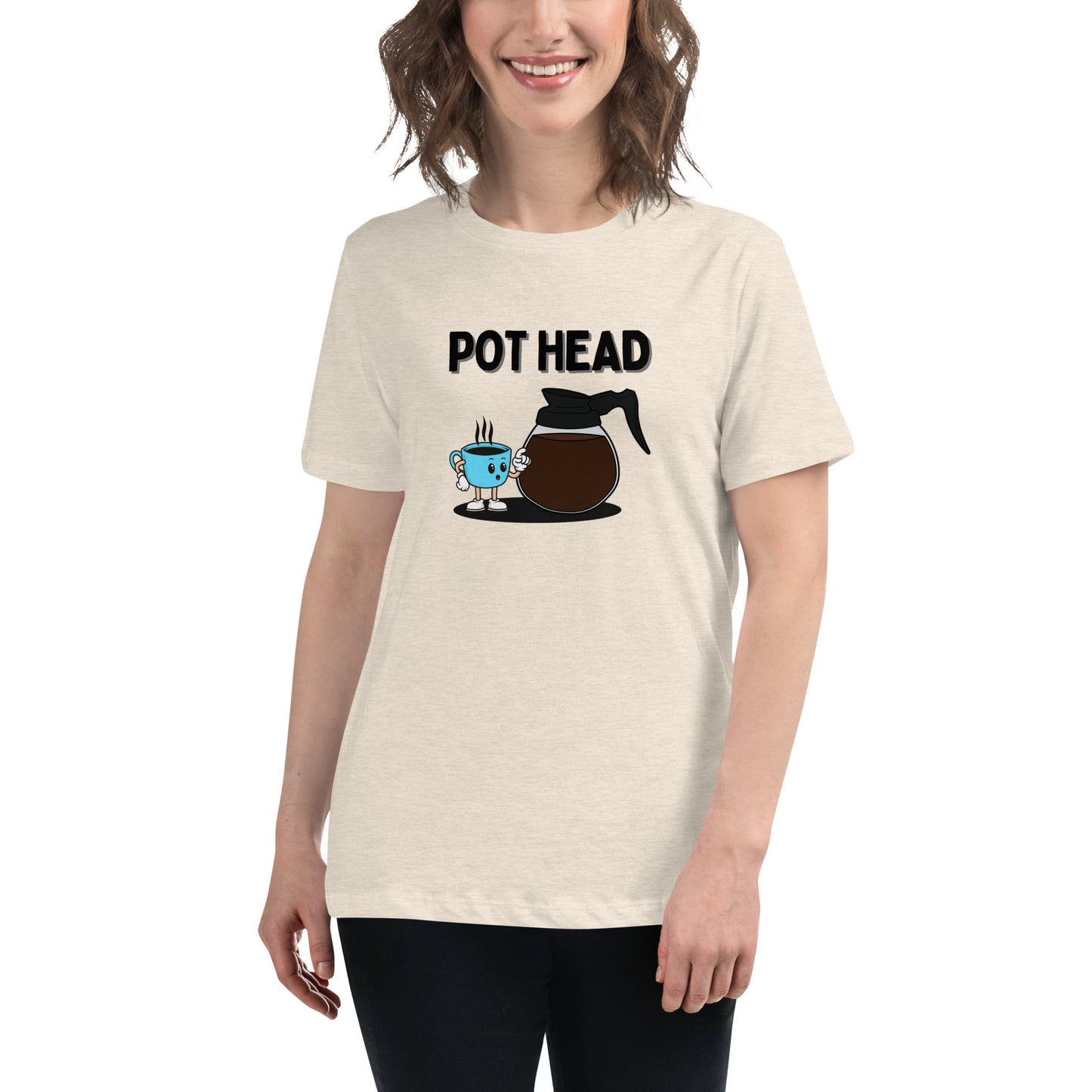 Coffee Pot Head Women's Relaxed T-Shirt