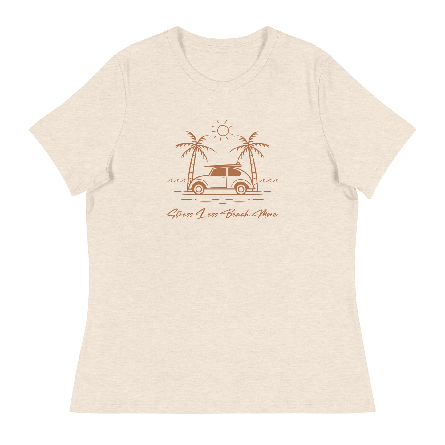 Stress Less Beach More Women's Relaxed T-Shirt