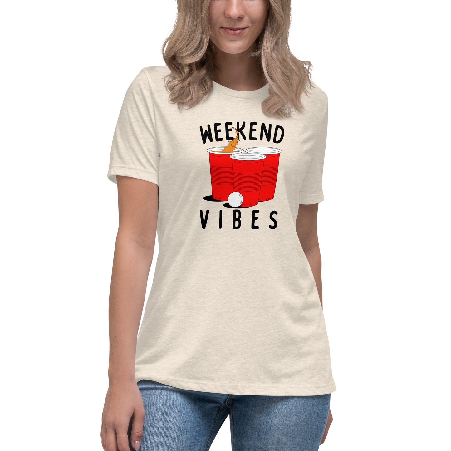Weekend Vibes Beer Pong Women's Relaxed T-Shirt
