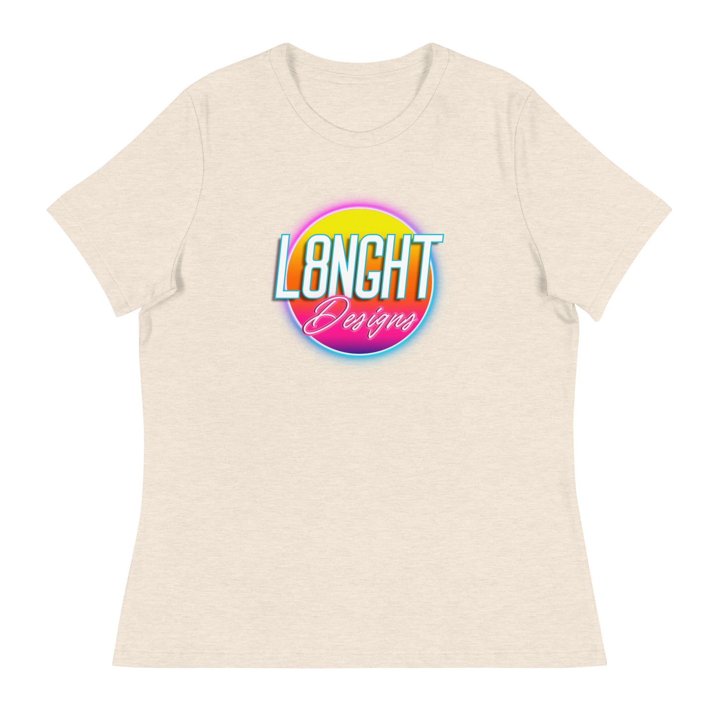 L8NGHT 3D neon logo Women's Relaxed T-Shirt