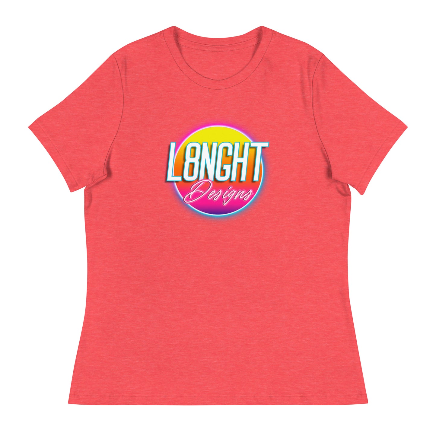 L8NGHT 3D neon logo Women's Relaxed T-Shirt