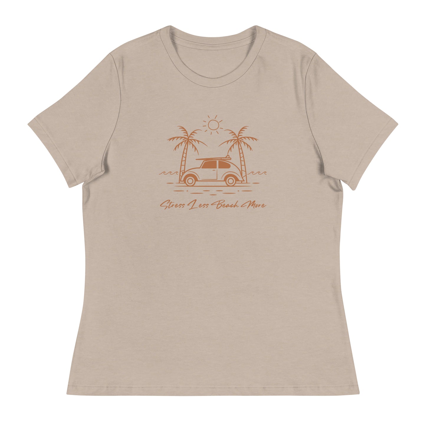 Stress Less Beach More Women's Relaxed T-Shirt