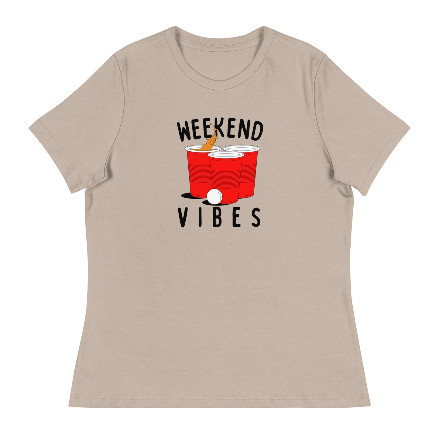 Weekend Vibes Beer Pong Women's Relaxed T-Shirt