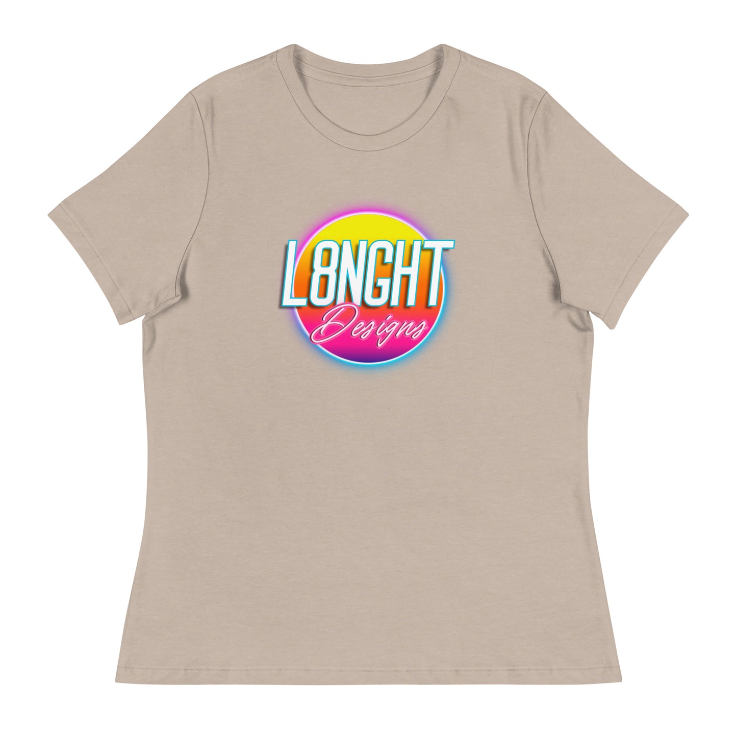 L8NGHT 3D neon logo Women's Relaxed T-Shirt