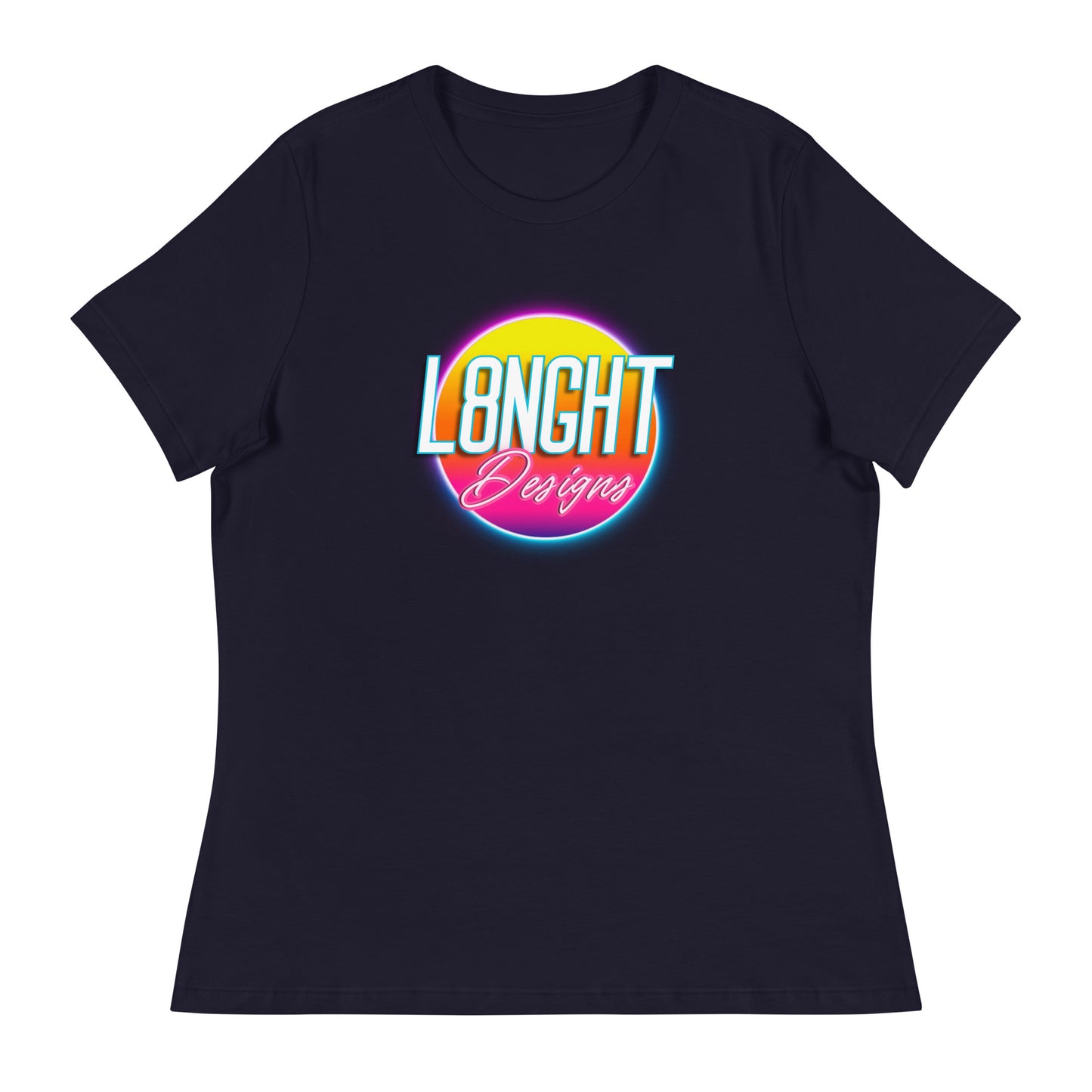 L8NGHT 3D neon logo Women's Relaxed T-Shirt