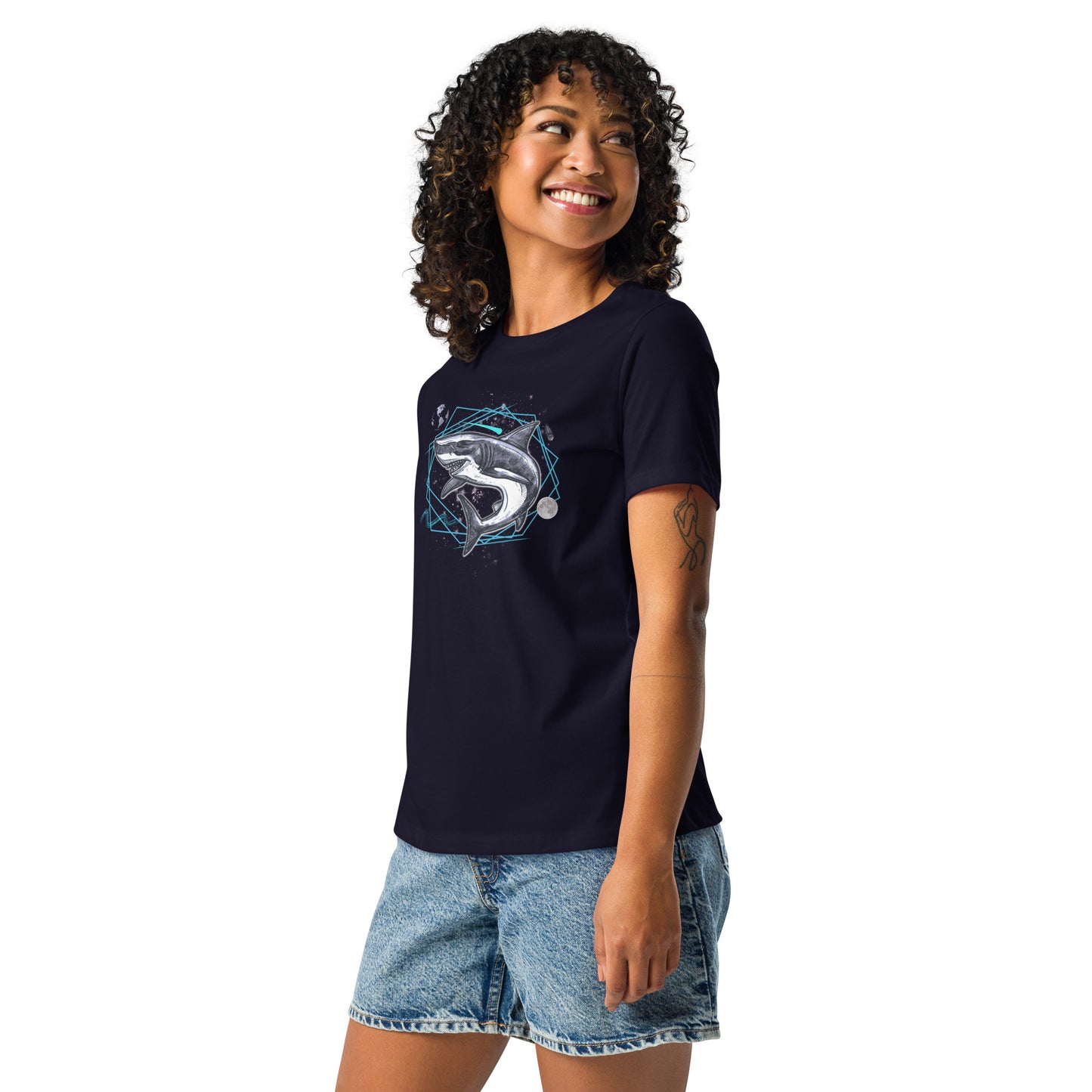 Underwater Galaxy Shark Women's Relaxed T-Shirt