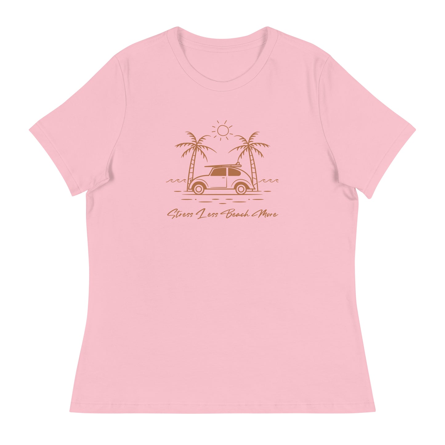 Stress Less Beach More Women's Relaxed T-Shirt