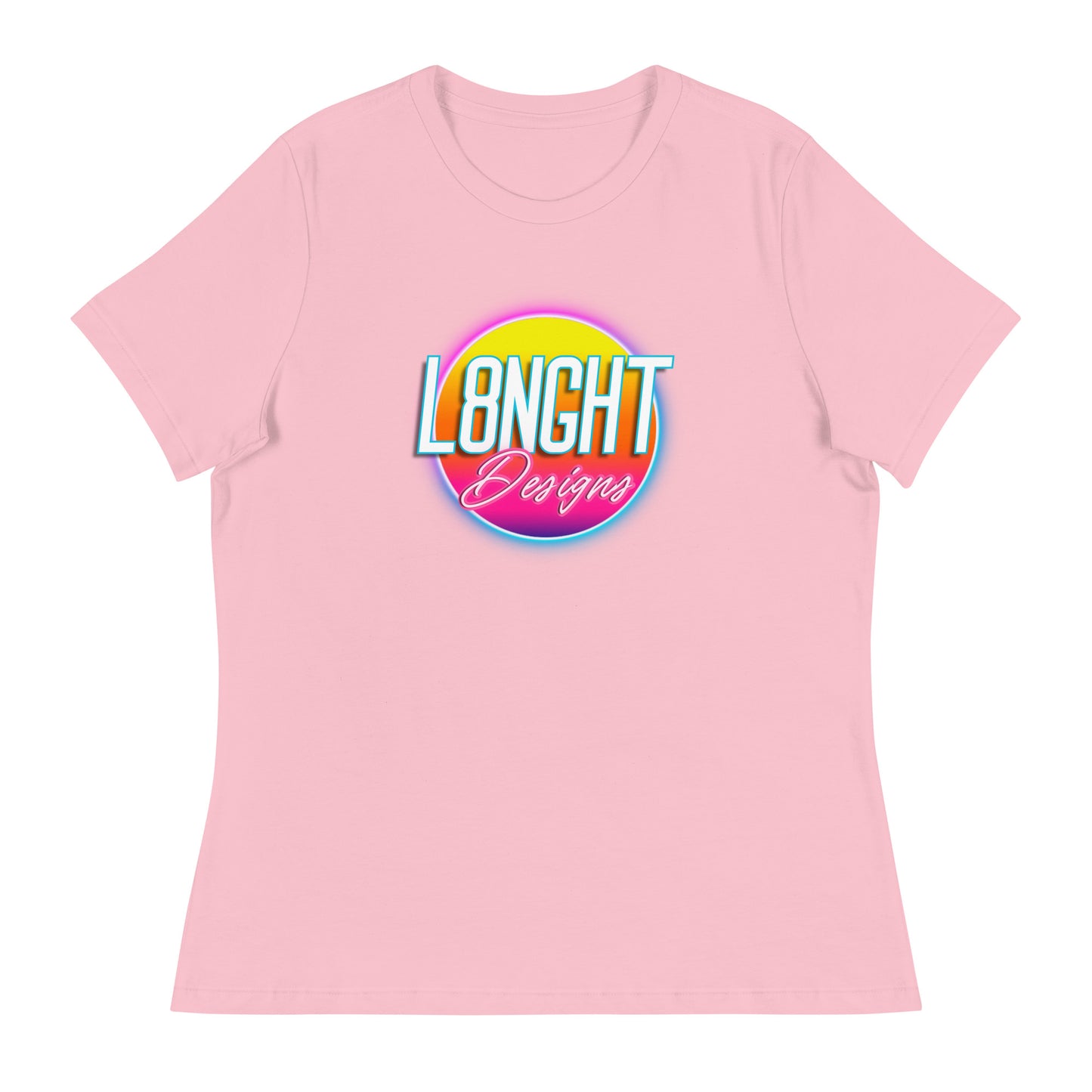 L8NGHT 3D neon logo Women's Relaxed T-Shirt